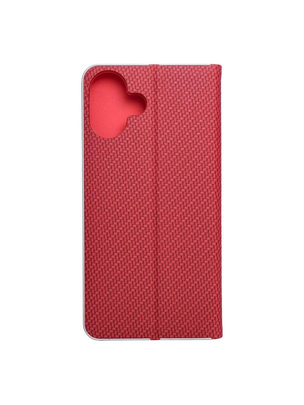 Kabura LUNA Book Carbon do IPHONE 16 Plus czerwony