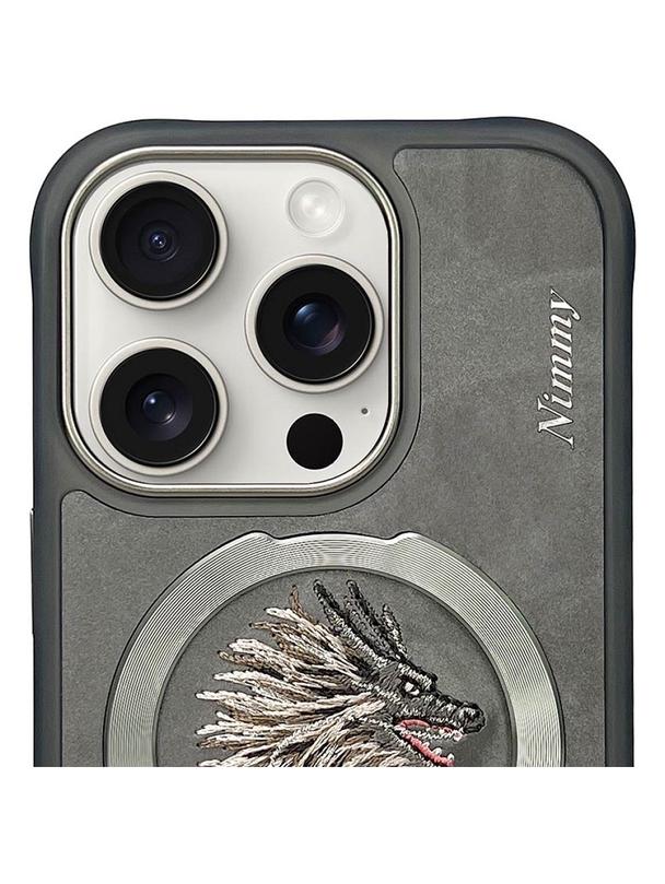 NIMMY futerał DRAGON kompatybilny z MagSafe do IPHONE 16 Pro szary