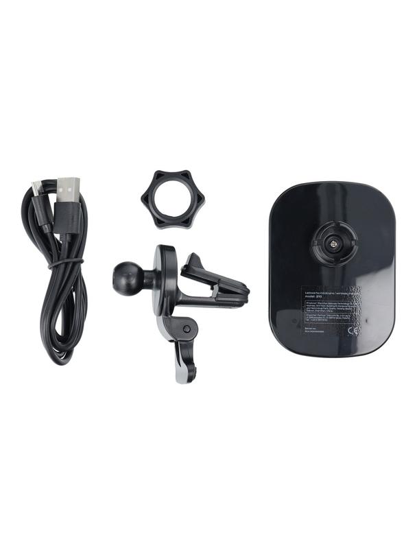 Uchwyt samochodowy magnetyczny do kratki z ładowaniem indukcyjnym kompatybilny z MagSafe 15W D10 czarny