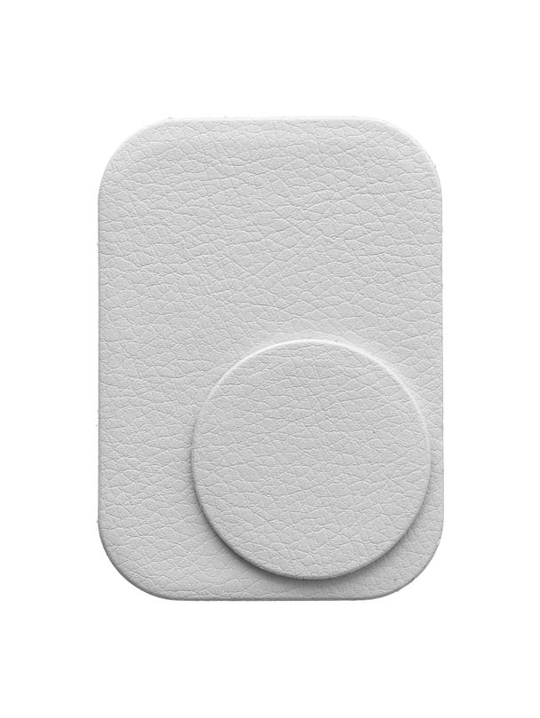 Blaszki do uchwytu magnetycznego skórzane srebrne