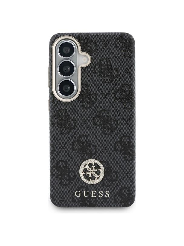 GUESS futerał do SAMSUNG S26 GUHMS26SP4GRMDEK (4G Rhinestone Round Logo MagSafe) czarny