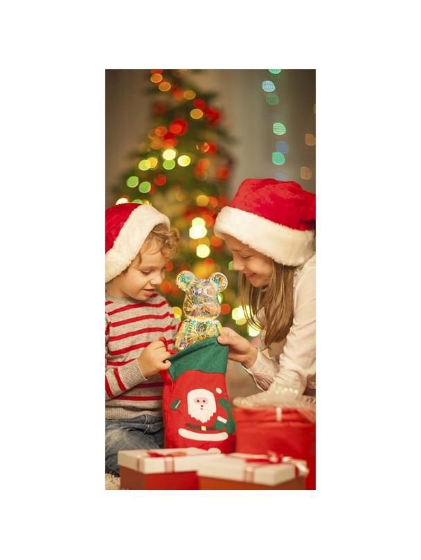 Lampka nocna LED 3D Miś Art Deco stojący L3GFBD