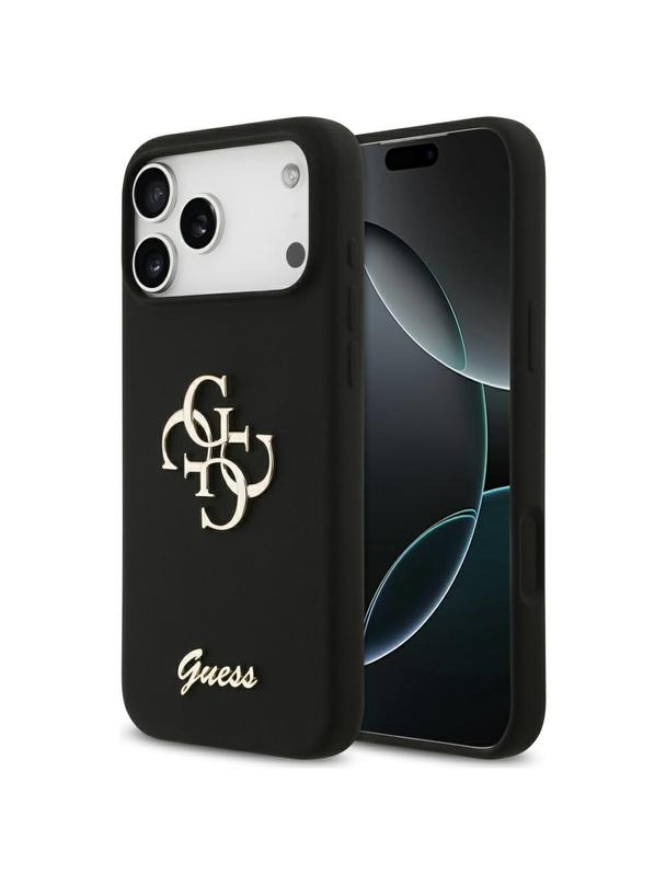 GUESS futerał do IPHONE 17 Pro Max GUHCP17XSC4GSMK (Silicone W/ Big 4G Script) czarny