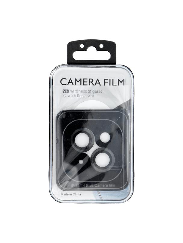 Osłona aparatu PROTECTOR 9H + aplikator do IPHONE 14 / 14 PLUS czarna