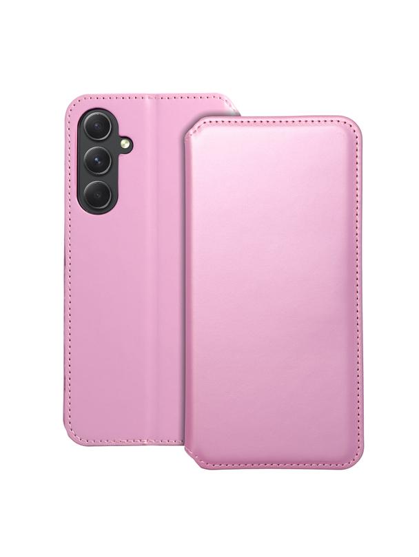 Kabura DUAL POCKET Book do SAMSUNG A54 5G jasny różowy