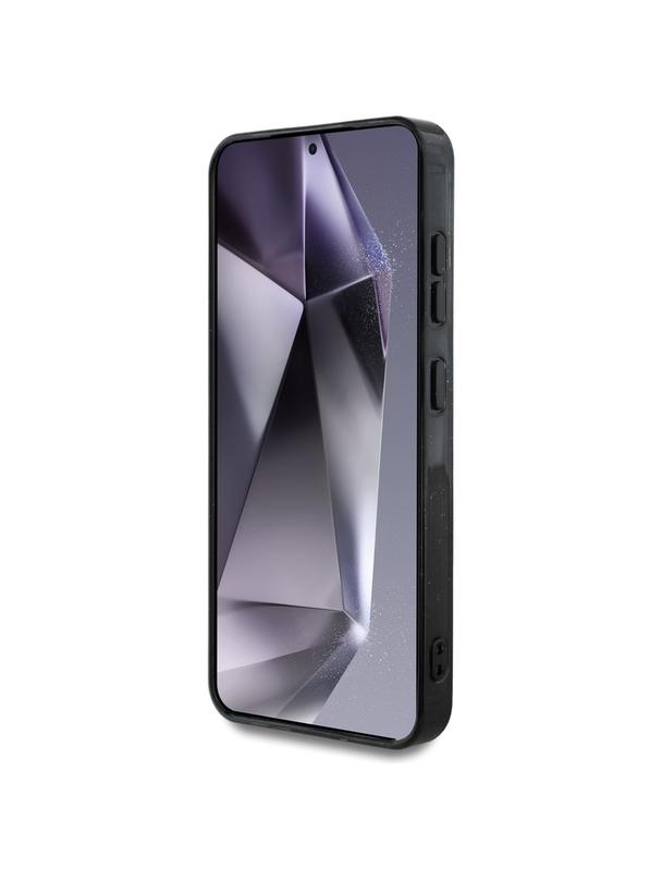 GUESS futerał do SAMSUNG S25 GUHMS25SHG4PRTGK (Magnetic IML Metal Glitter 4G Circle Triangle) czarny