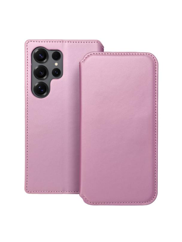 Kabura DUAL POCKET Book do SAMSUNG S25 Ultra jasny różowy