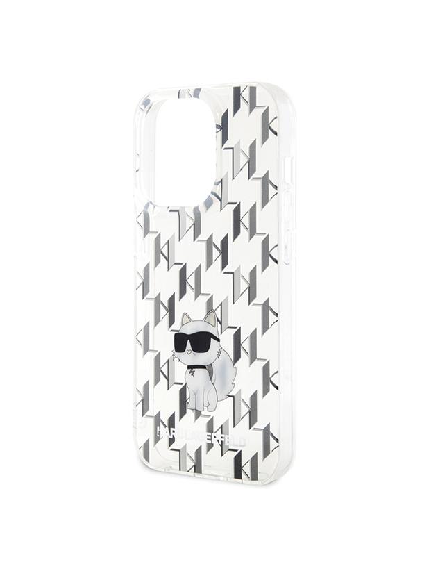 KARL LAGERFELD futerał do IPHONE 15 Pro KLHCP15LHNCMKLT (Monogram) transparentny