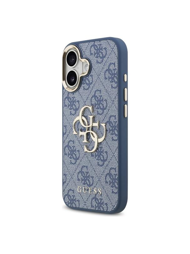 GUESS futerał do IPHONE 17 GUHCP17S4GMGCBL (PU W/ Big 4G Classic Logo) złoto niebieski