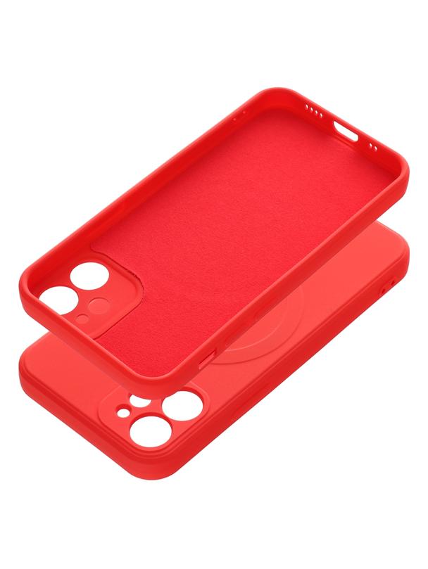 Futerał SILICONE MAG COVER kompatybilny z MagSafe do IPHONE 12 Mini czerwony