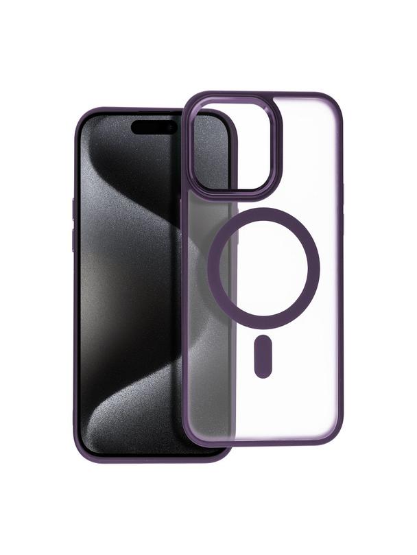 Futerał MATTE MAG COVER kompatybilny z MagSafe do IPHONE 15 Pro Max fioletowy
