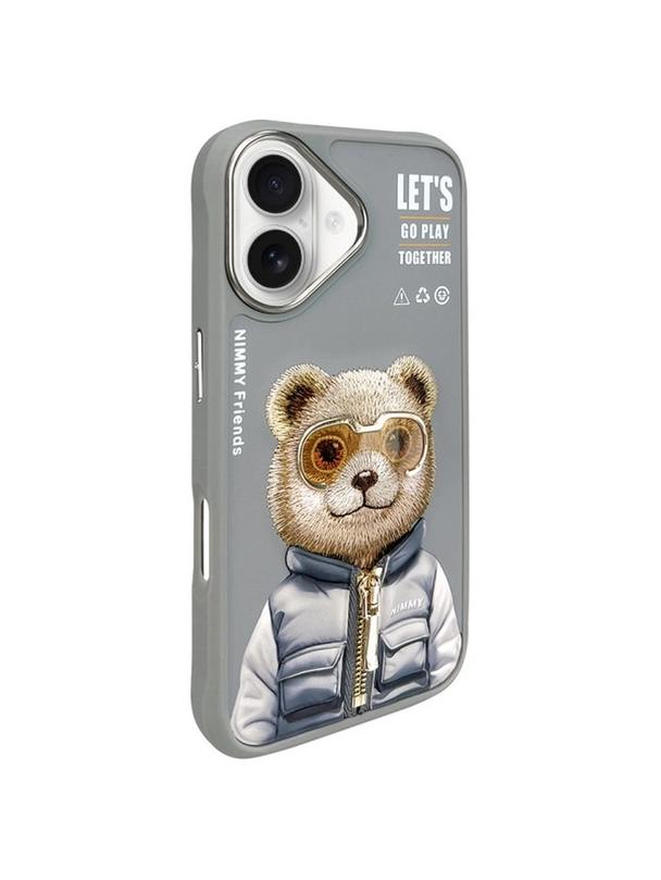 NIMMY futerał COOL&CUTE 2.0 Bear do IPHONE 16 szary