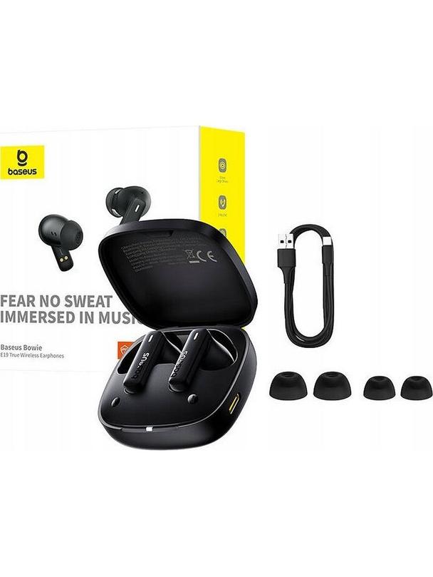 BASEUS słuchawki bezprzewodowe bluetooth TWS E19 czarne
