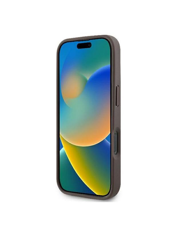 GUESS futerał do IPHONE 16 Pro Max GUHCP16XP4TDPW (PU Leather 4G Triangle Strass) brązowy