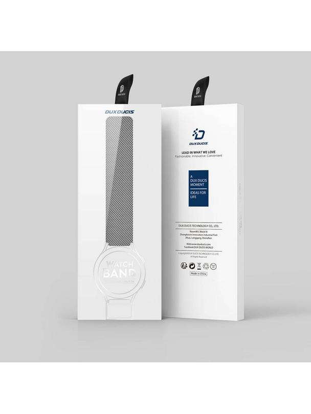 DUX DUCIS pasek MILANESE magnetyczny ze stali nierdzewnej 22 mm srebrny