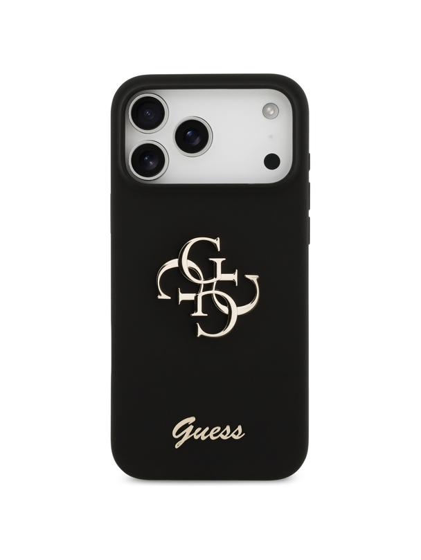 GUESS futerał do IPHONE 17 Pro Max GUHCP17XSC4GSMK (Silicone W/ Big 4G Script) czarny