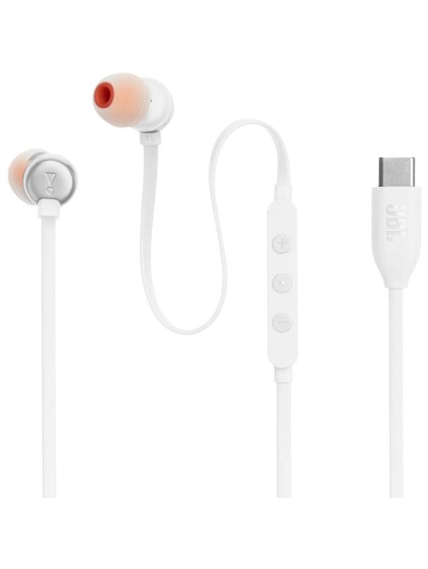Słuchawki przewodowe douszne USB C JBL Tune 310C białe