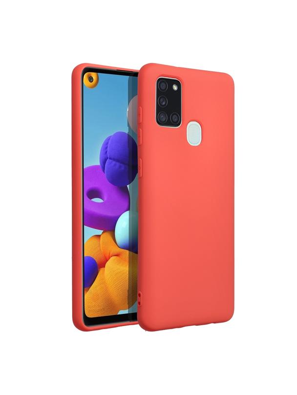 Futerał SILICONE do SAMSUNG A21S brzoskwiniowy