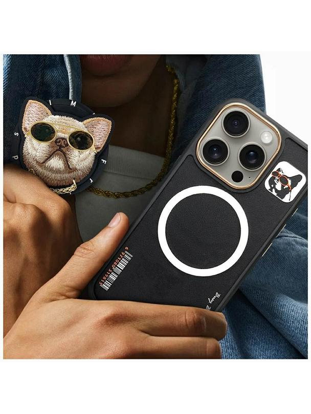 NIMMY futerał GLASSES COOL DOG kompatybilny z MagSafe do IPHONE 16 Pro czarny