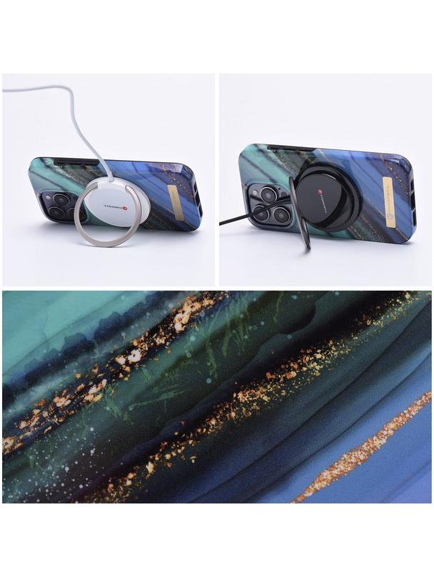 Etui na iPhone 14 Forcell F-Protect Mirage zgodny z MagSafe jade marble