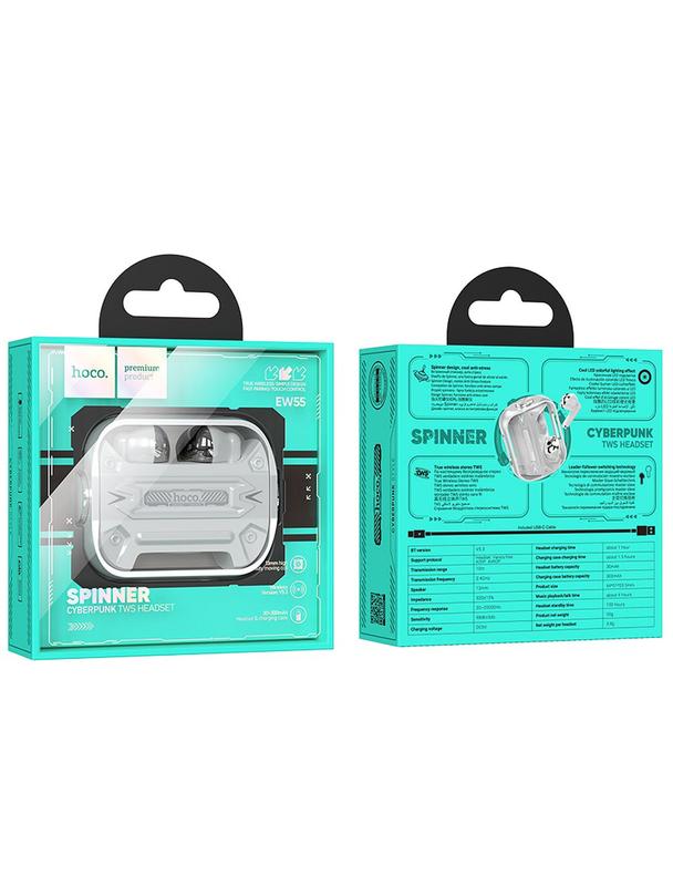 Słuchawki bezprzewodowe douszne Hoco TWS EW55 srebrne