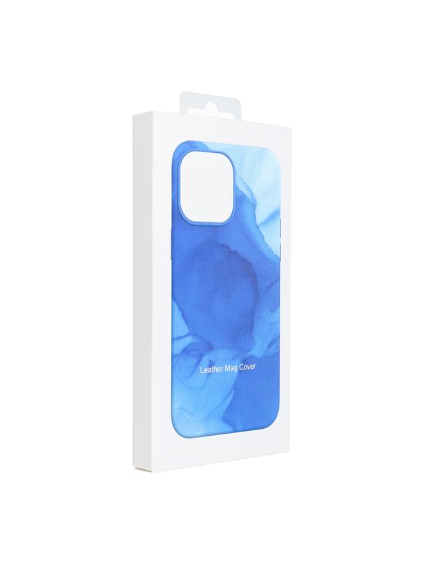 Futerał LEATHER MAG COVER kompatybilny z MagSafe do IPHONE 14 Plus blue splash