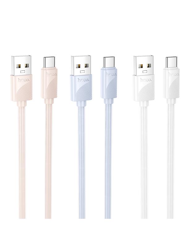 Kabel USB A do USB C Hoco 3A 1 m  X114 różowy
