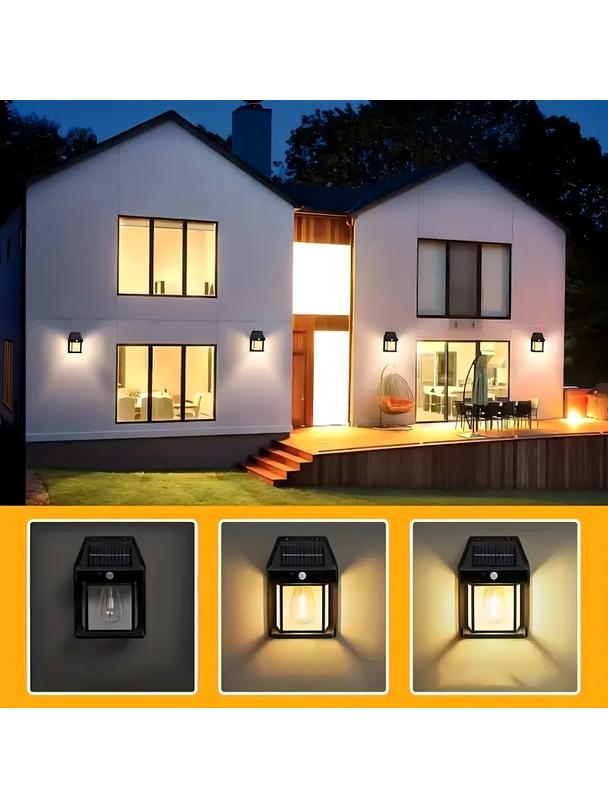 Lampa solarna LED do ogrodu elewacyjna RC-K-1536 czarna