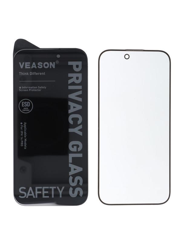 Szkło Hartowane 6D Pro Veason Privacy Glass - do Iphone 15 Pro czarny