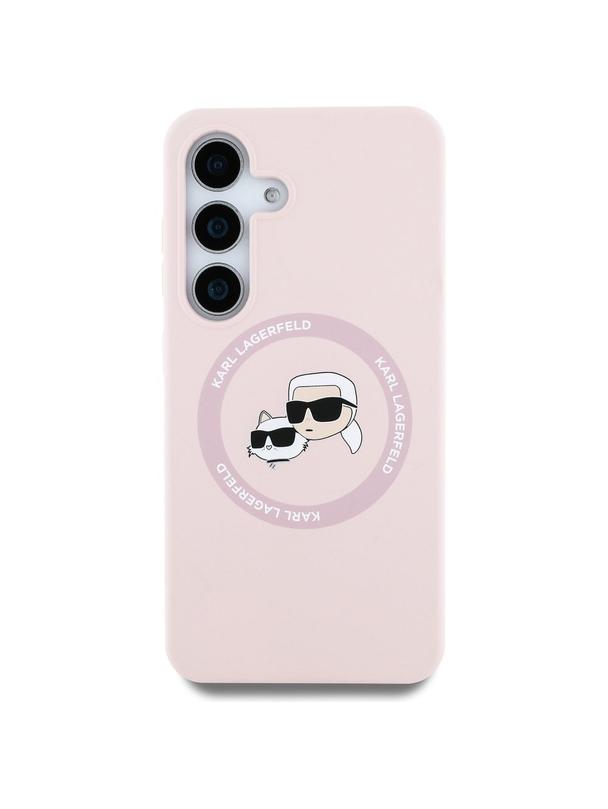 KARL LAGERFELD futerał do SAMSUNG S25 Plus KLHMS25MSKCHTCP (Magnetic Silicone Double Heads) różowy