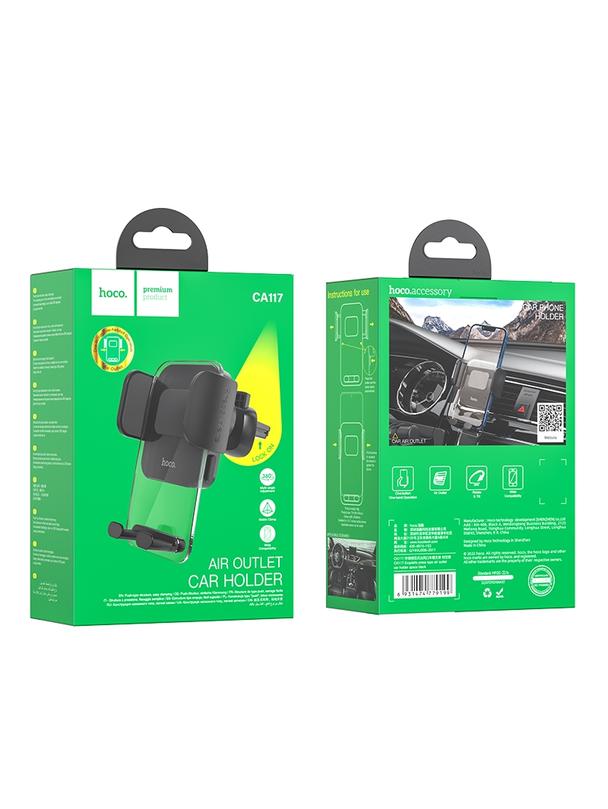 Uchwyt na telefon do samochodu uniwersalny Hoco do kratki CA117 czarny