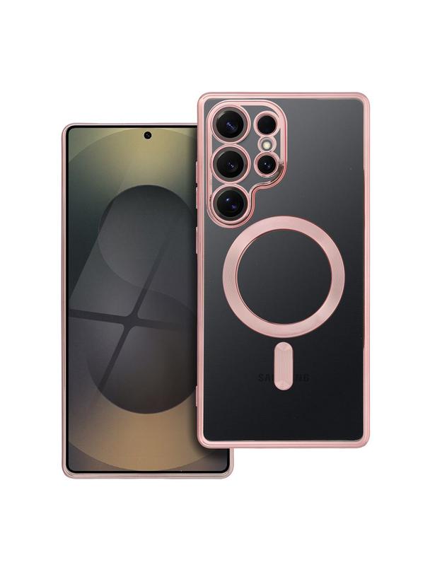 Futerał ELECTRO MAG COVER kompatybilny z MagSafe do SAMSUNG S25 Ultra złoty róż