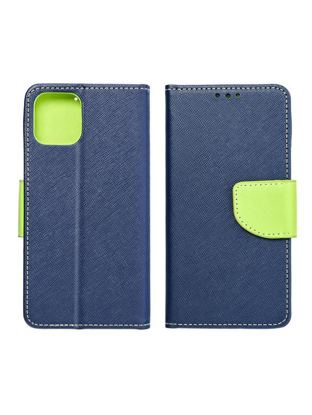 Kabura FANCY Book do SAMSUNG A05S granatowo limonkowy