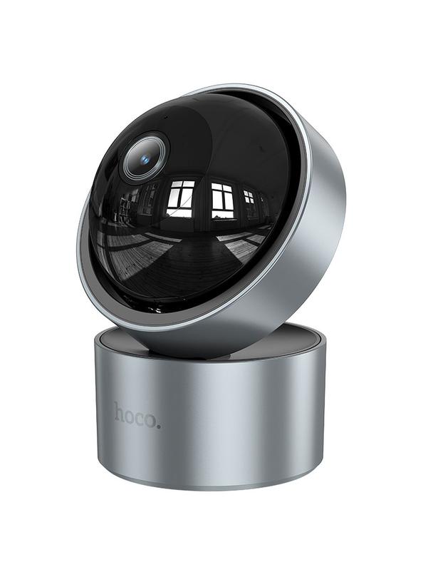 Kamera wewnętrzna Hoco regulowana w dwóch płaszczyznach 3MP Full HD D5 srebrna