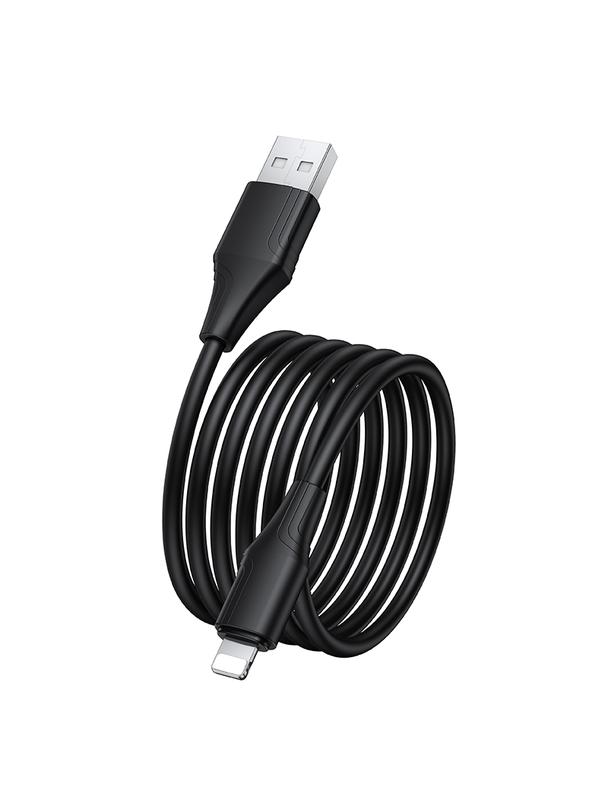 Kabel USB A do Lightning Hoco 2,4A silikonowy 1 m X124 czarny