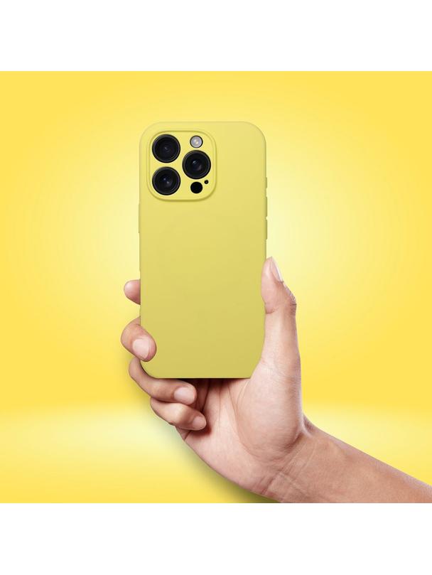 Futerał SILICONE 2mm do IPHONE 17 Pro kompatybilny z MagSafe żółty