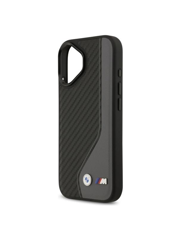 BMW futerał do IPHONE 17 kompatybilny z MagSafe BMHMP17S25PCCSCAK (PU Carbon Logo) anthracite