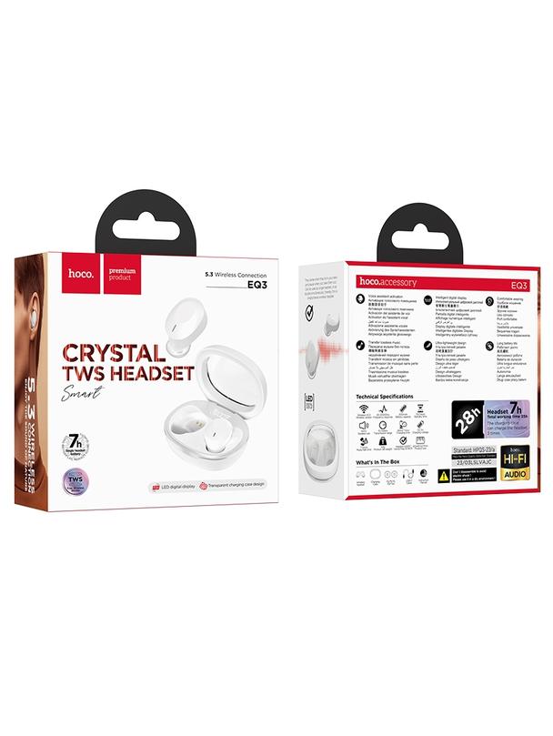 Słuchawki bezprzewodowe douszne Hoco TWS EQ3 białe