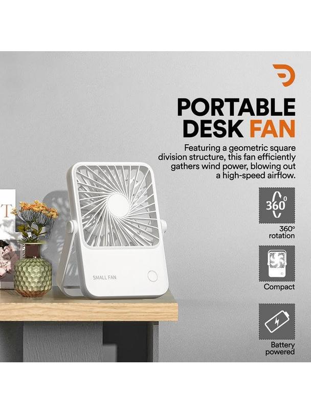 Wentylator / wiatrak biurkowy z regulowaną podstawką HX-122 beżowy