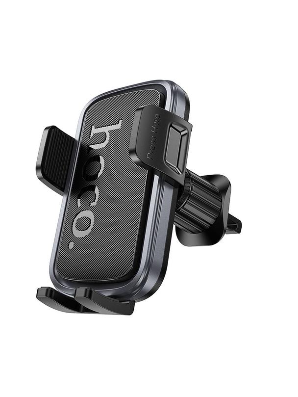 Uchwyt na telefon do samochodu uniwersalny Hoco do kratki H78 czarno szary