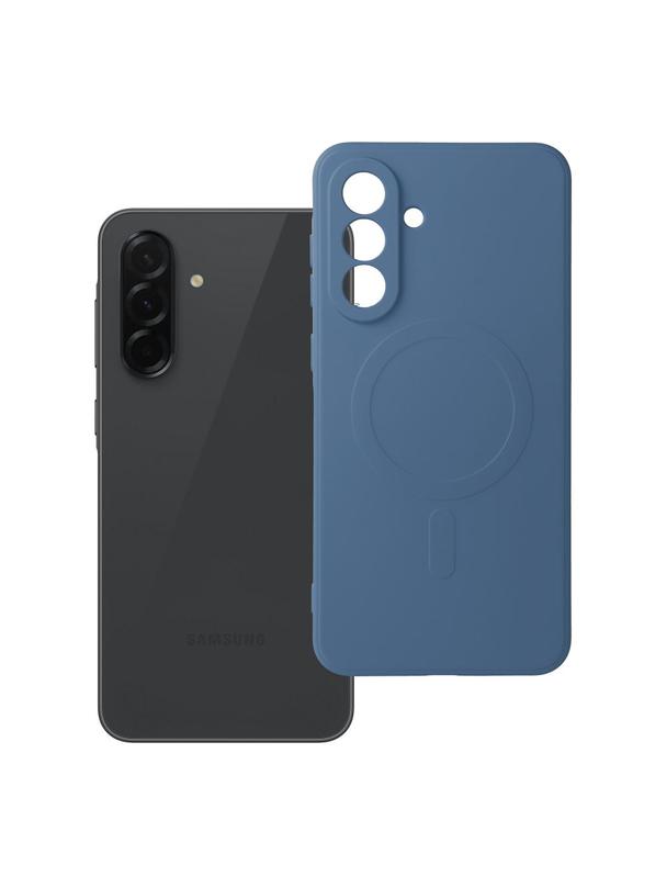Futerał SILICONE MAG COVER kompatybilny z MagSafe do SAMSUNG A36 niebieski