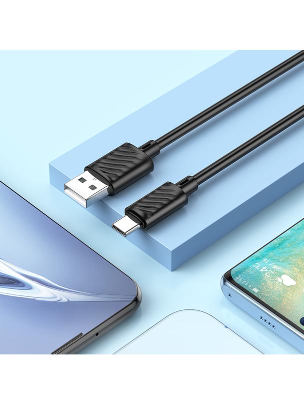 Kabel USB A do USB C Hoco 3A 2 m X88 czarny