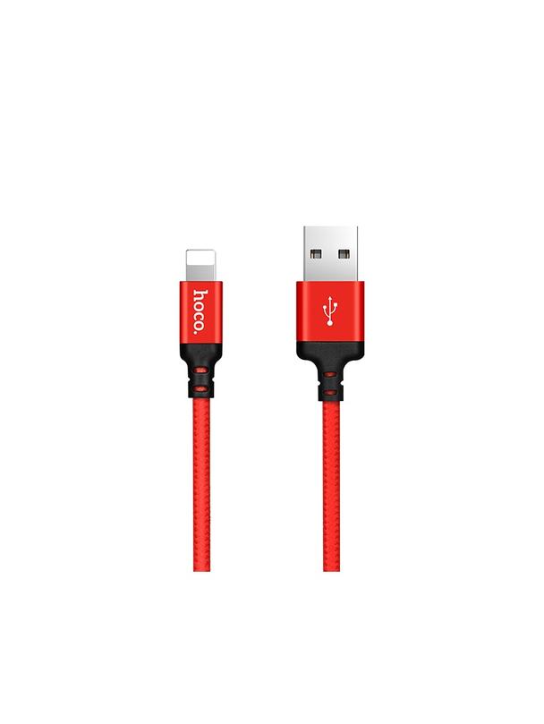 Kabel USB A do Lightning Hoco 1 m X14 czerwono czarny