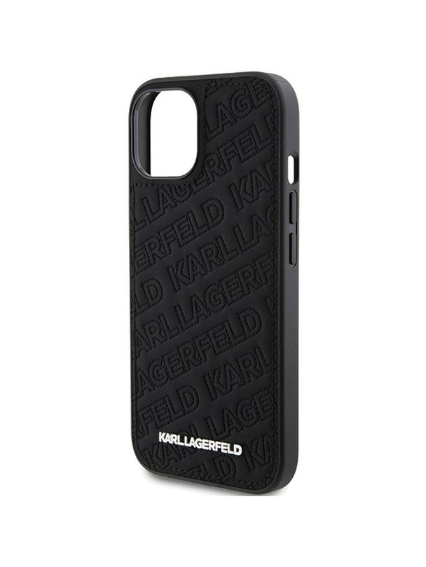KARL LAGERFELD futerał do IPHONE 15 KLHCP15SPQKPMK (Quilted Pattern) czarny