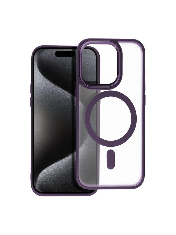 Futerał MATTE MAG COVER kompatybilny z MagSafe do IPHONE 15 Pro fioletowy