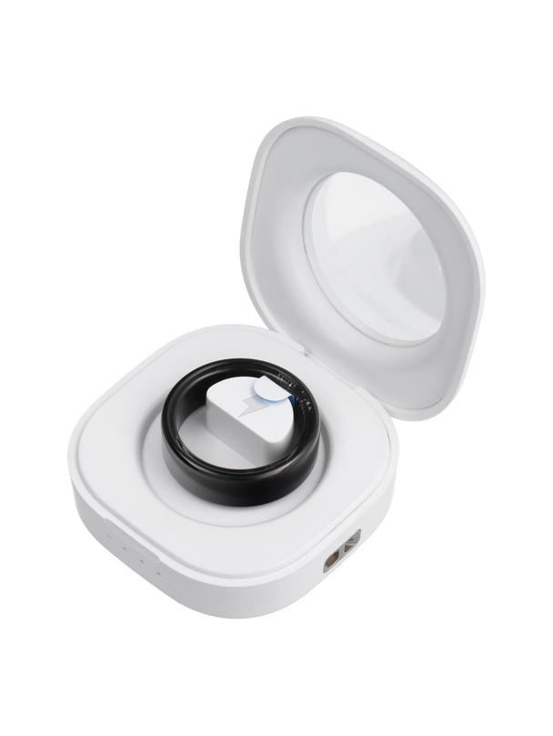 Smart Ring R11M- inteligentny pierścień ze stali ze stacją ładującą rozmiar 12 (21,4mm) czarny