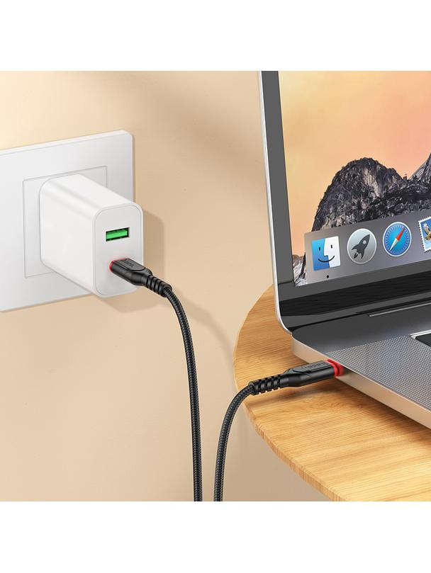 Kabel USB C do USB C Hoco 3A 60W 3 m X59 czarny