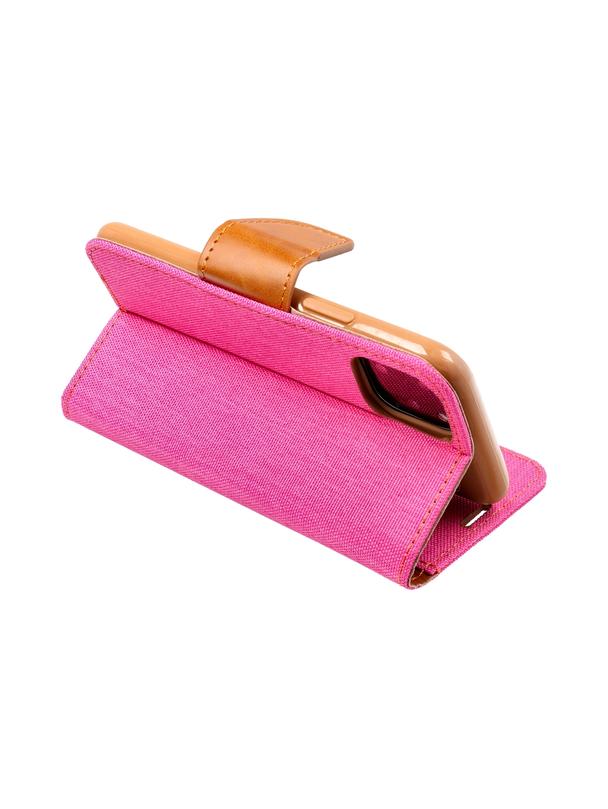 Etui na IPHONE 16 Plus Canvas Book różowe