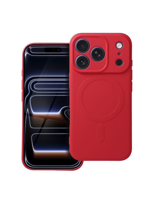 Futerał SILICONE MAG COVER kompatybilny z MagSafe do IPHONE 17 Pro czerwony
