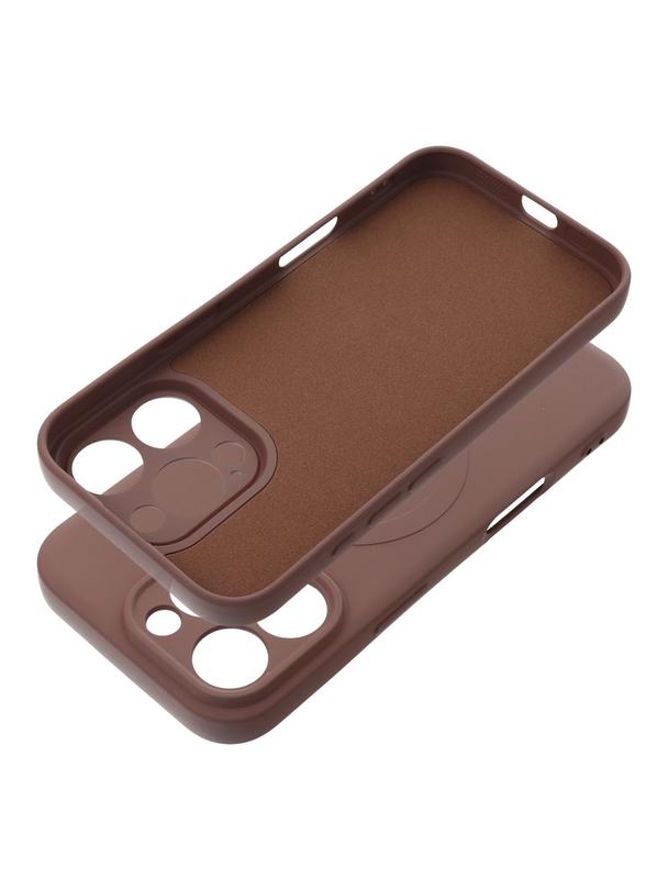 Futerał SILICONE MAG COVER kompatybilny z MagSafe do IPHONE 16 Pro brązowy